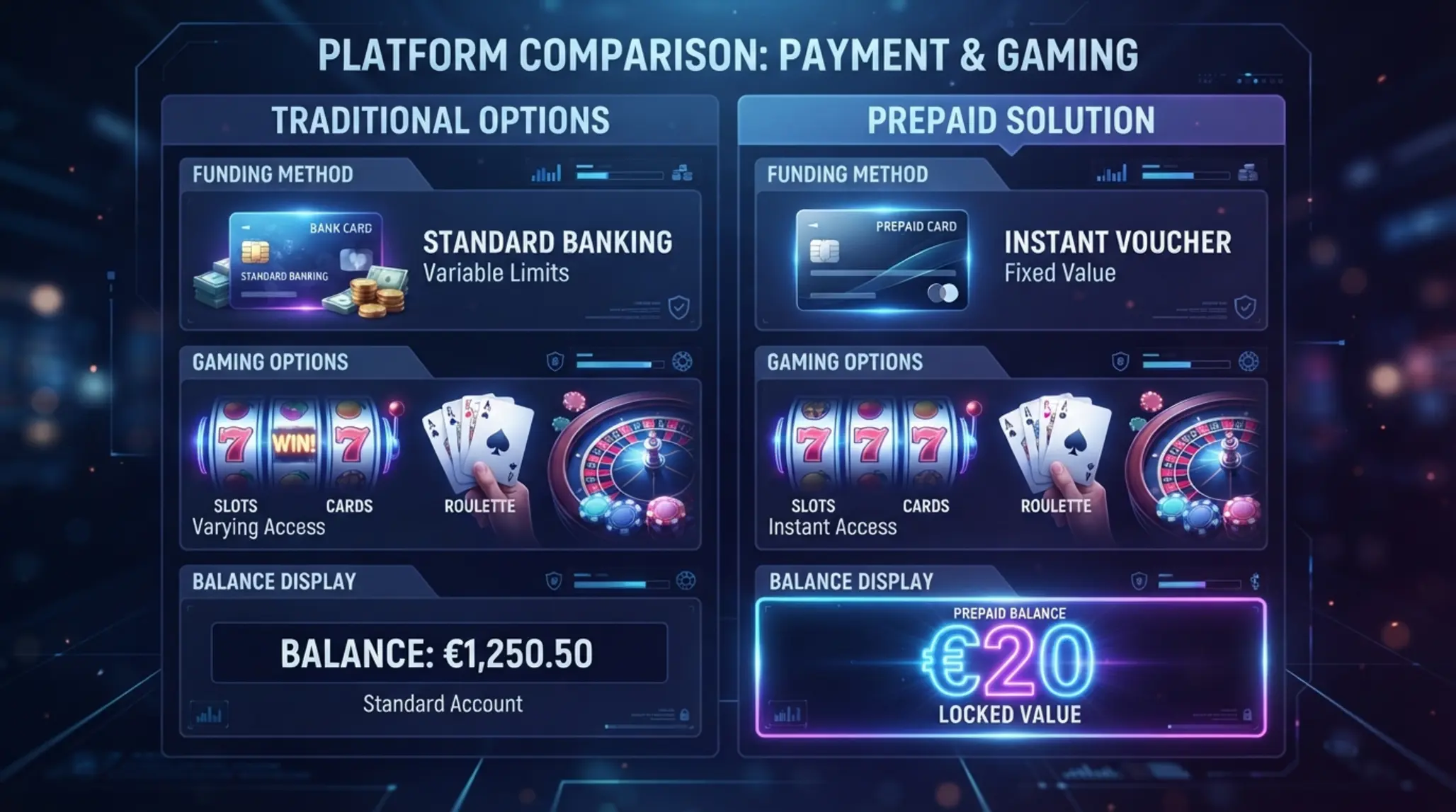 &Uuml;bersicht typischer Online-Spielangebote mit 20-Euro-Paysafecard-Fokus