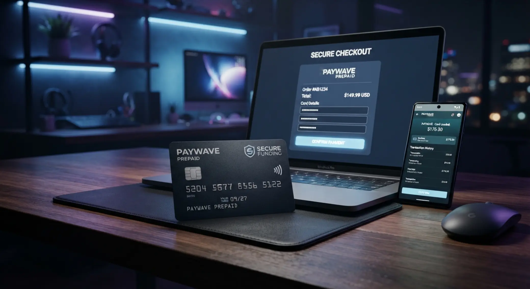 Symbolische Darstellung einer Prepaid-Karte für Online-Zahlungen