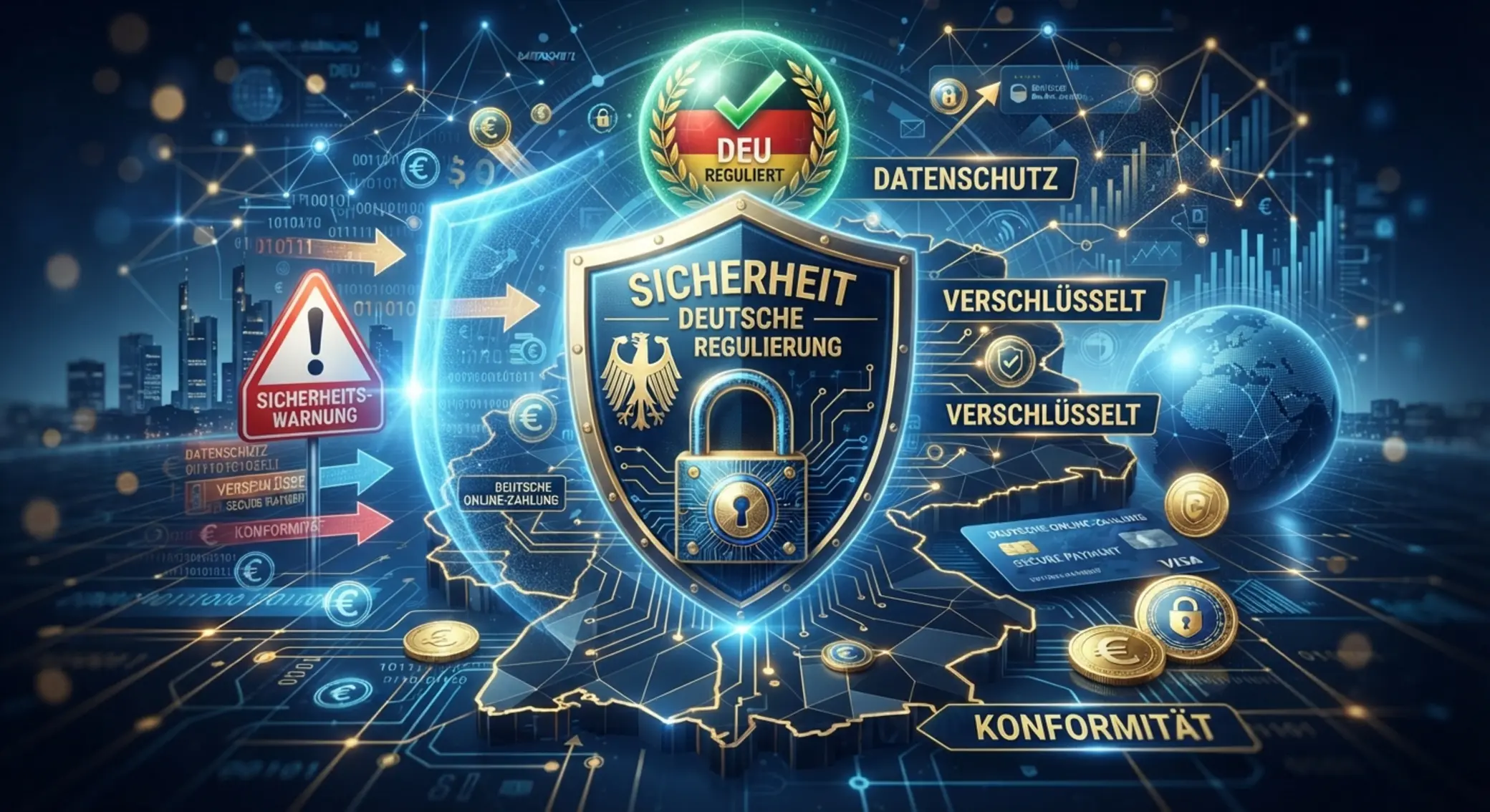 Sicherheits- und Spielerschutzsymbole für Zahlungen in Deutschland